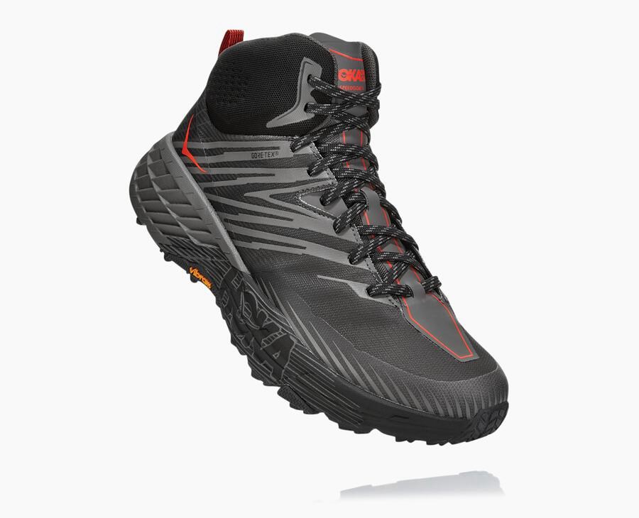 Hoka One One Spor Ayakkabı Erkek Siyah - Speedgoat Mid Gore-Tex 2 - NK6849137